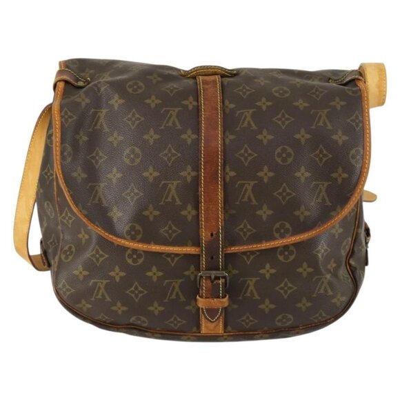 Authentic LOUIS VUITTON Monogram Saumur 35 Shoulder Bag M42254 LV - Picture 9 of 16